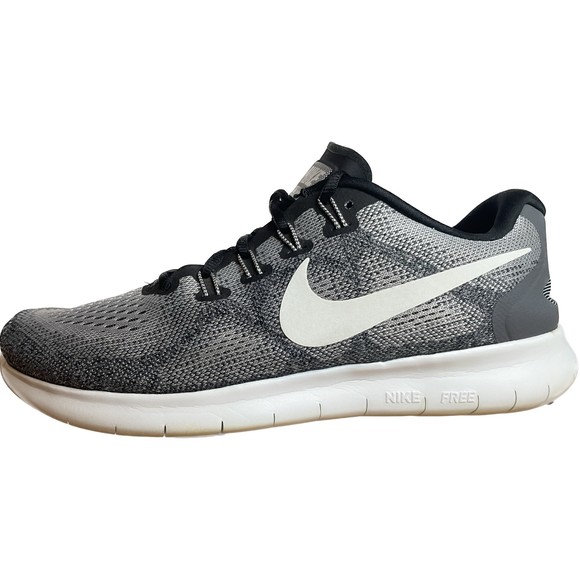 Nike Other - Nike Free RN 17 Wolf Gray Black/Gray Running Shoes | Men's Size 8 US